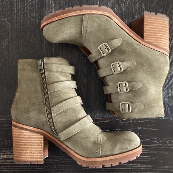 NWT Kork-Ease Green Dee Suede Ankle Boot - Picture 6 of 14